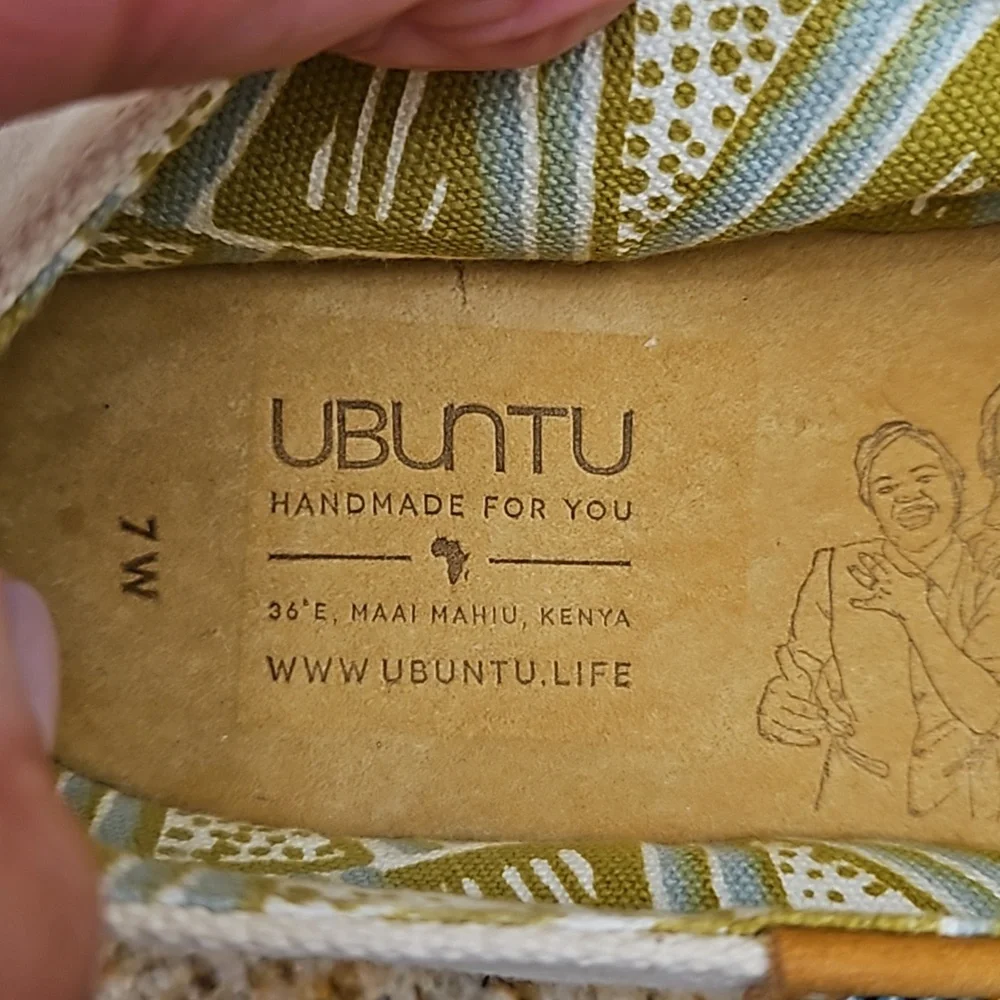 NEW Ubuntu Women’s Handmade Canvas Espadrille Slip On Shoes Size 7